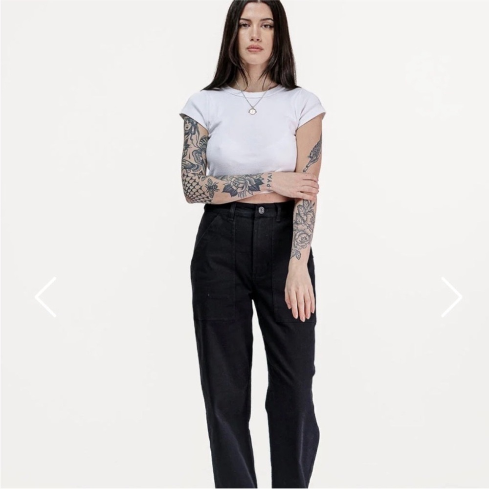 P&Co 304 Service Fatigue Pants in Black Size 18 Straight Leg NWT